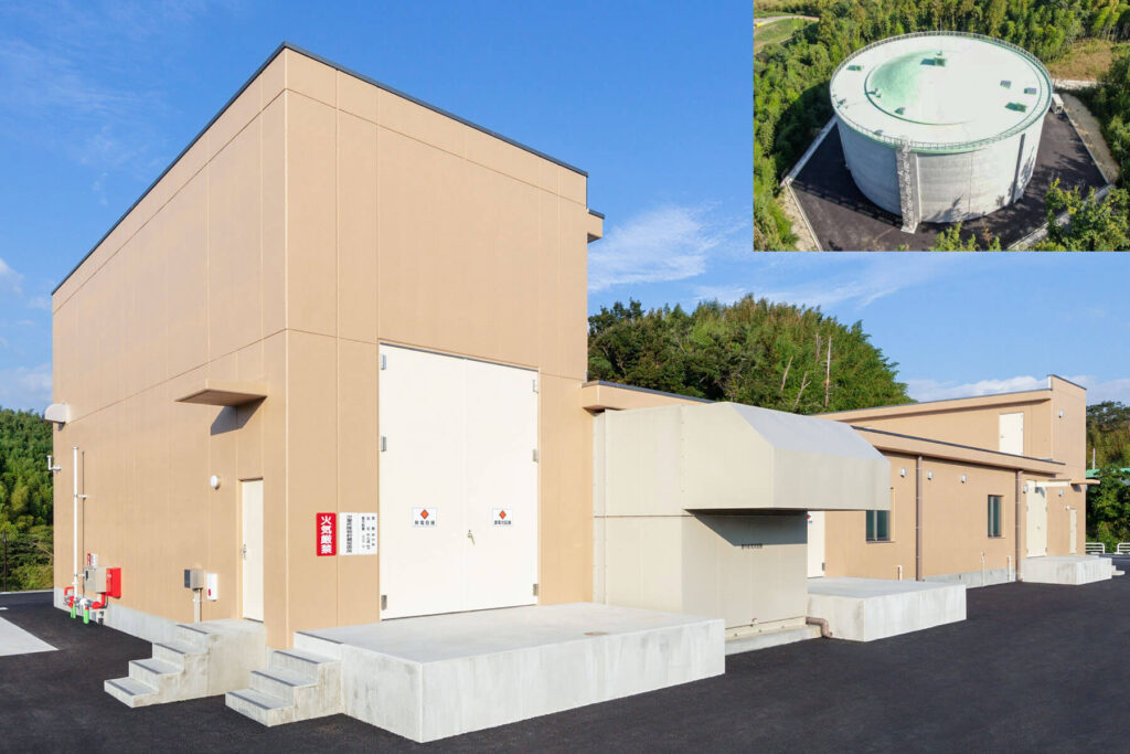 大矢知加圧ポンプ所と垂坂配水池