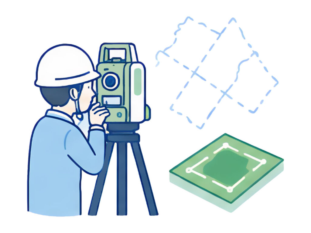 用地測量イラスト