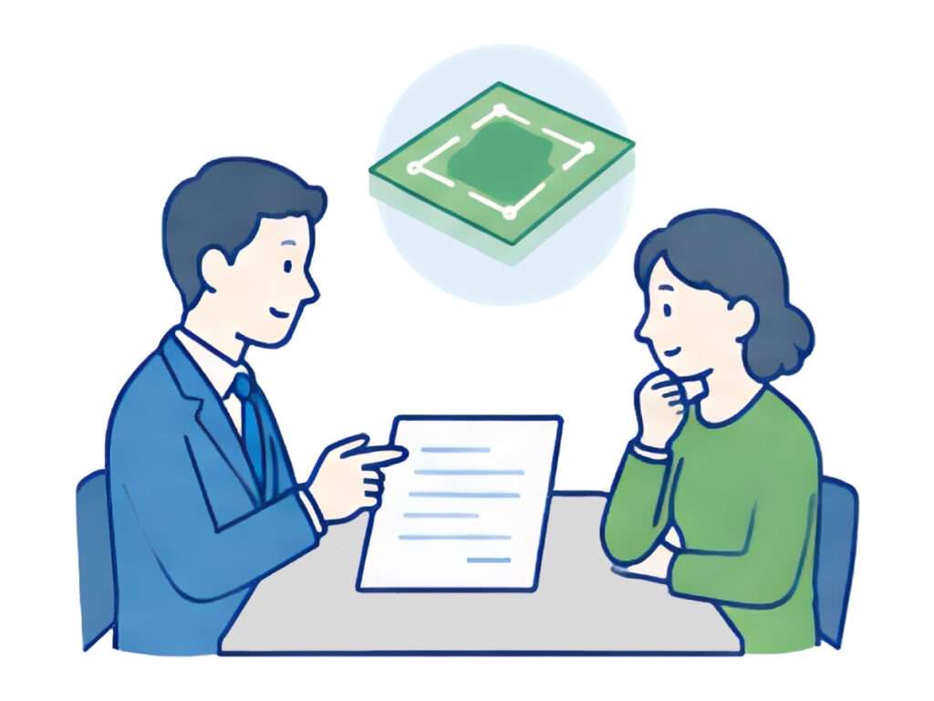 土地調書の確認イラスト